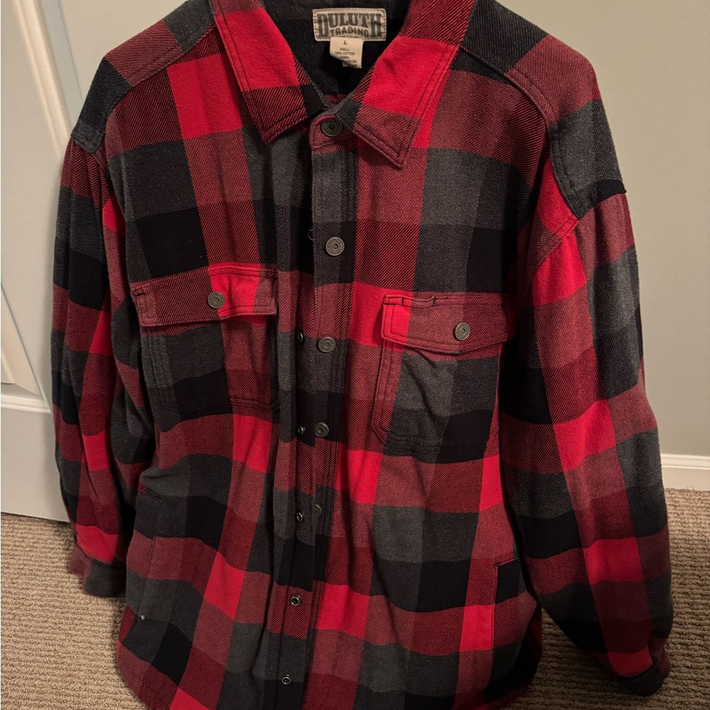 Duluth Trading Red and Black Plaid Jacket